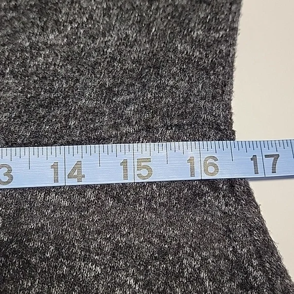 Anthropologie Saturday Sunday Gray Faux Wrap Knit Sweater Dress M Long Sleeve - Picture 11 of 13